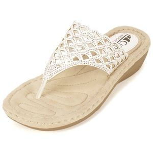 💵★FAST SHIPPING★💵 White
Thong Wedge Sandals